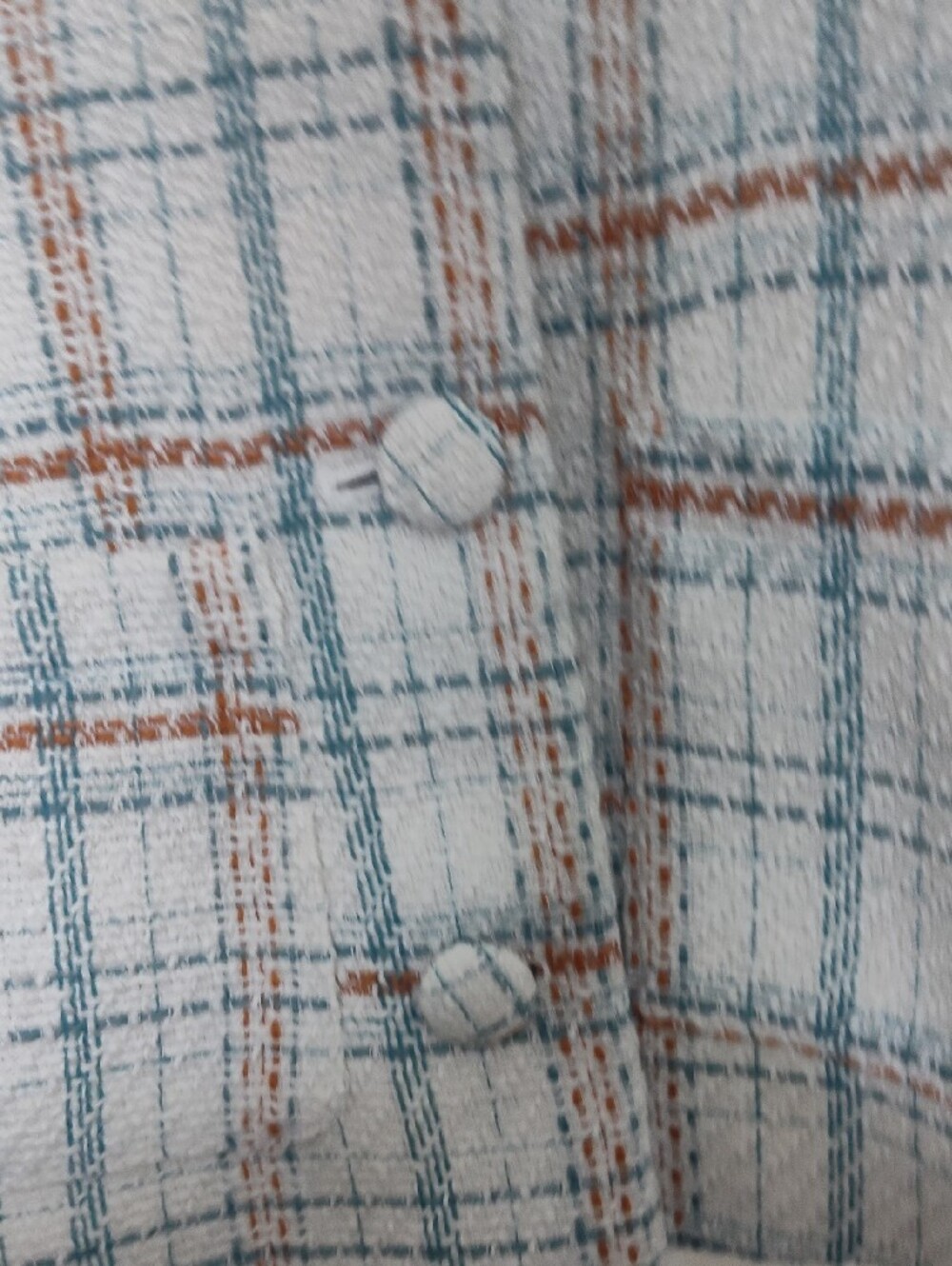 LC Lauren Conrad Cream Plaid Cropped Tweed Jacket - Picture 3 of 10